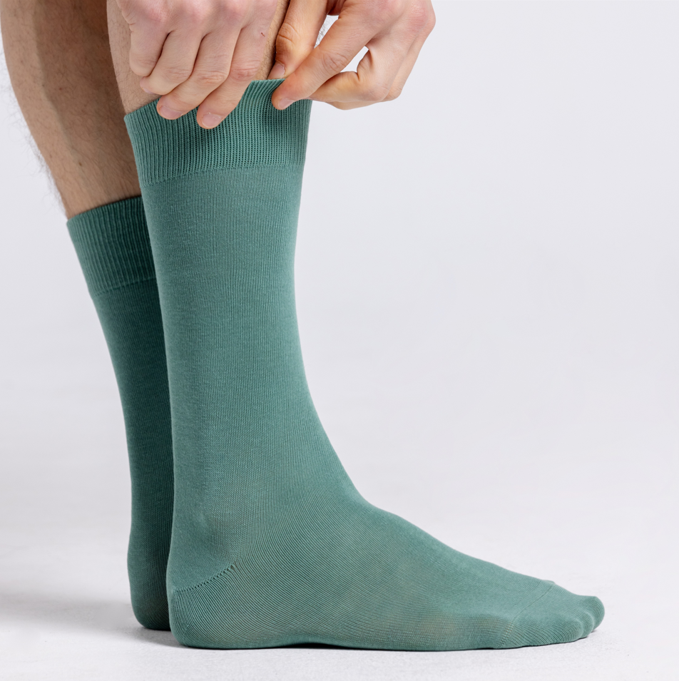 LES UNIES CHAUSSETTES VERT D EAU COTON BIO 39 45 Chaussettes et compagnie