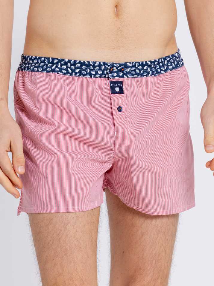 LE PETIT RAYE CALECON EN COTON ROUGE BLANC BLEU Chaussettes et compagnie