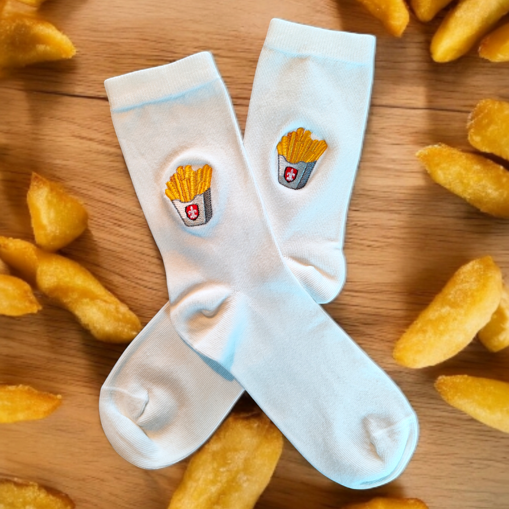 Chaussettes brodées Cornet de Frites