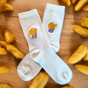 Chaussettes brodées Cornet de Frites