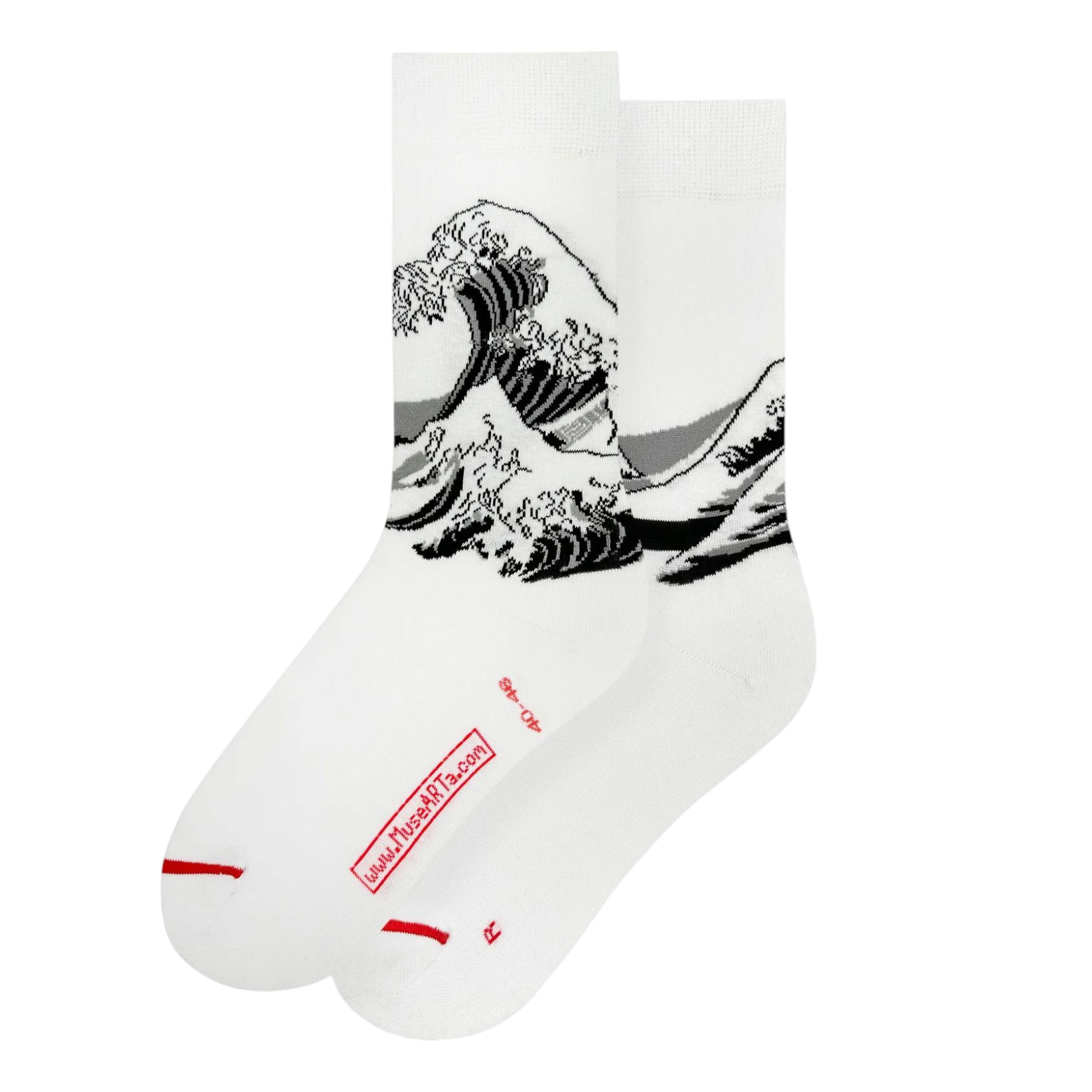 Katsushika Hokusai - Chaussettes La Grande Vague Au Large De Kanagawa (Blanc)