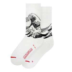 Katsushika Hokusai - Chaussettes La Grande Vague Au Large De Kanagawa (Blanc)