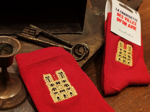 Chaussettes Brodées Notre Dame De Paris