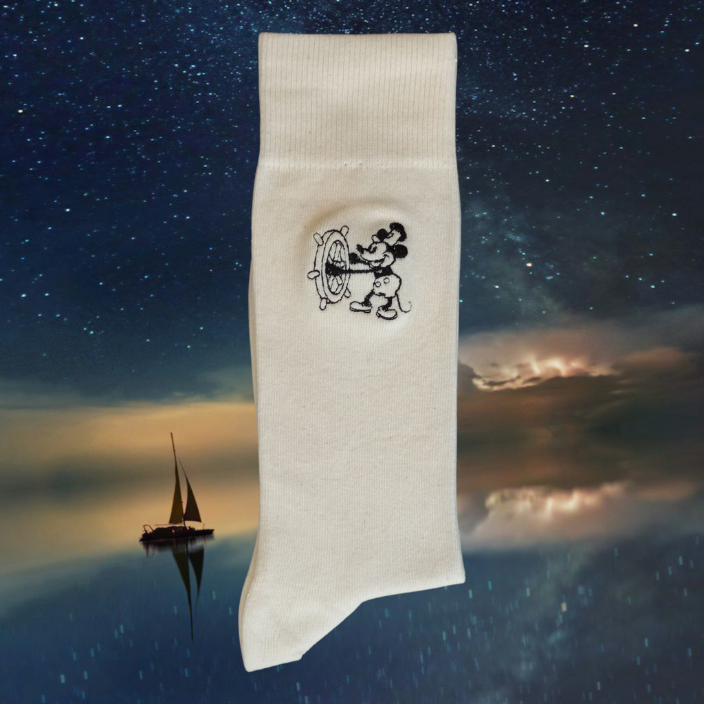 Chaussettes Petite Souris brodée