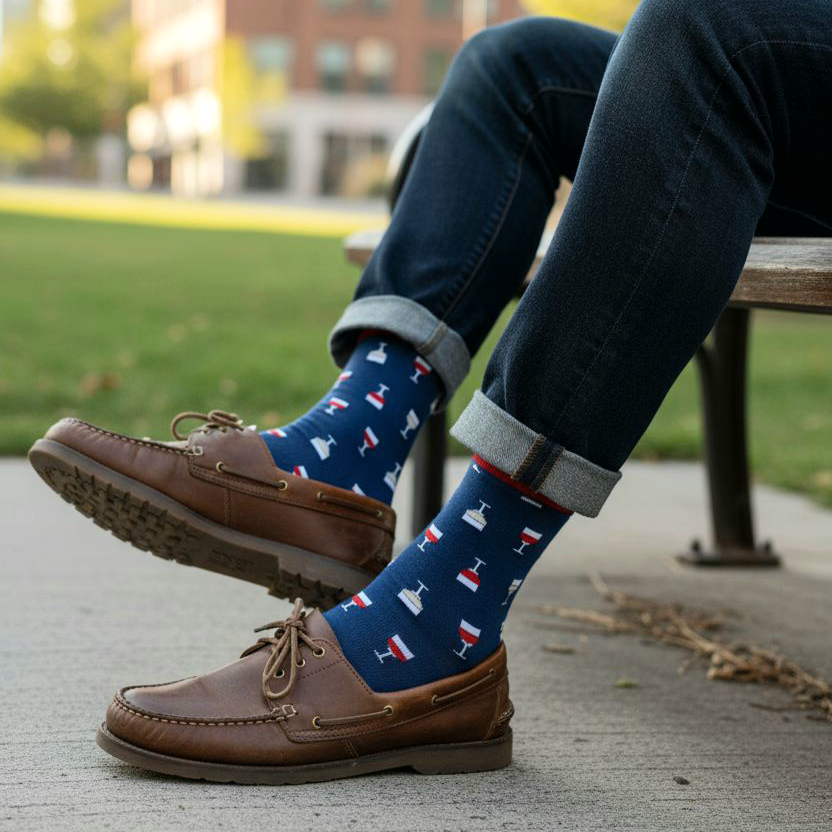 Chaussettes Les Verres De Vin