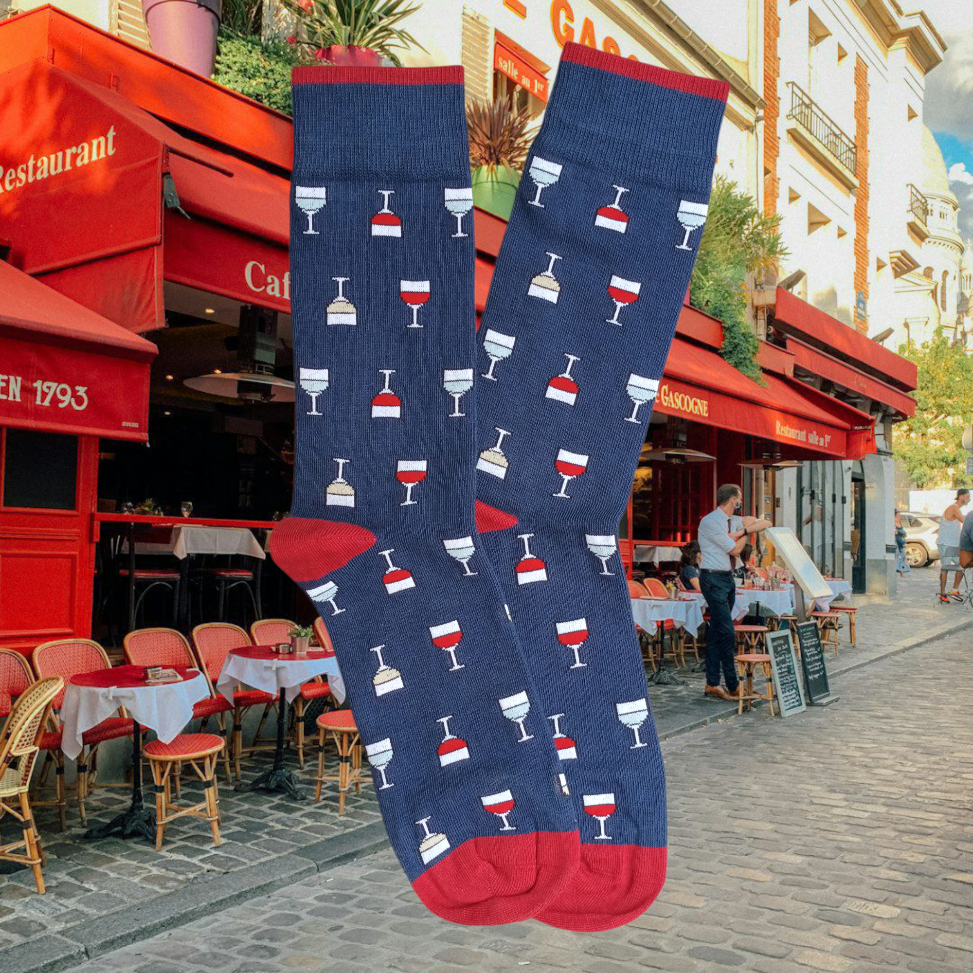 Chaussettes Les Verres De Vin
