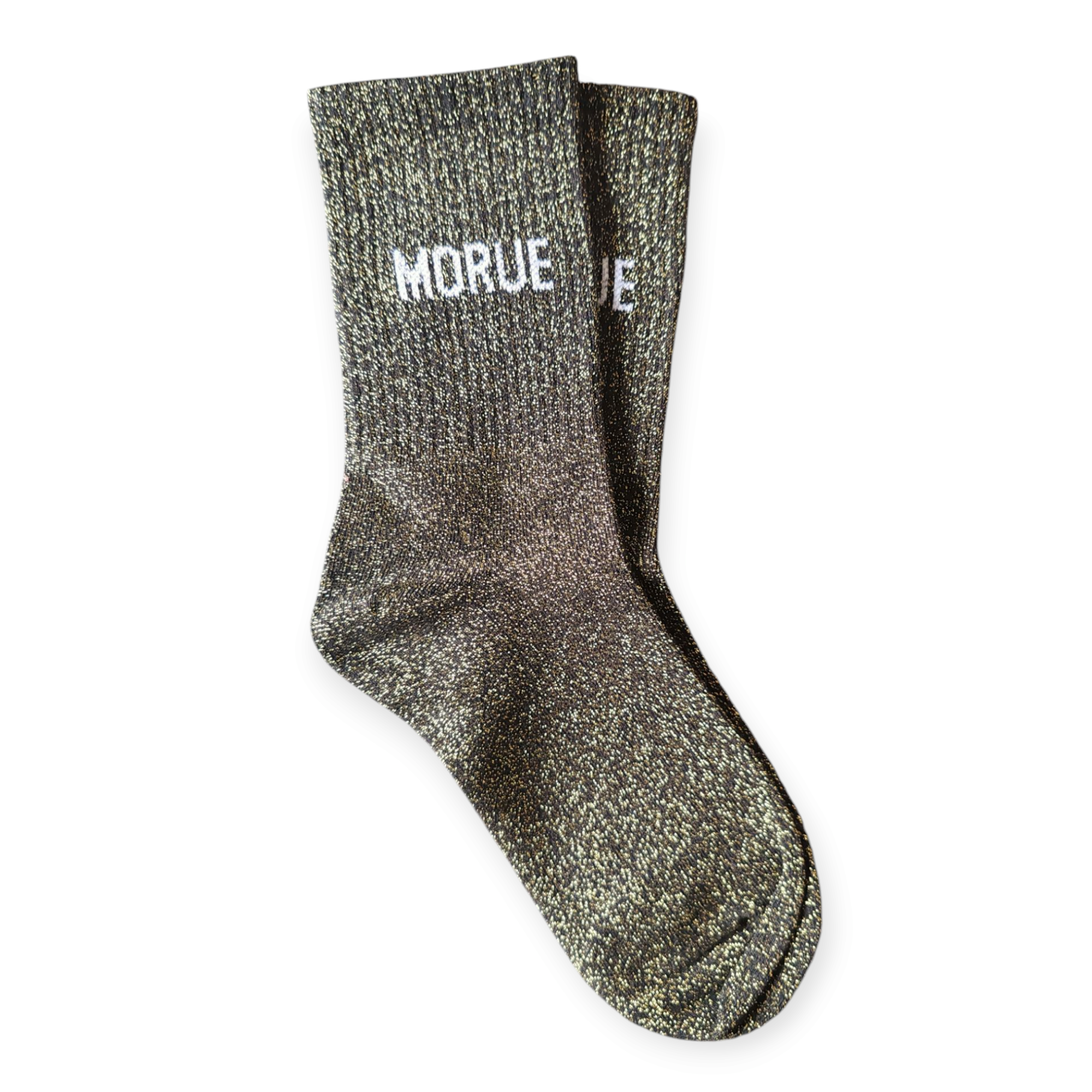 Chaussettes Message noires à paillettes