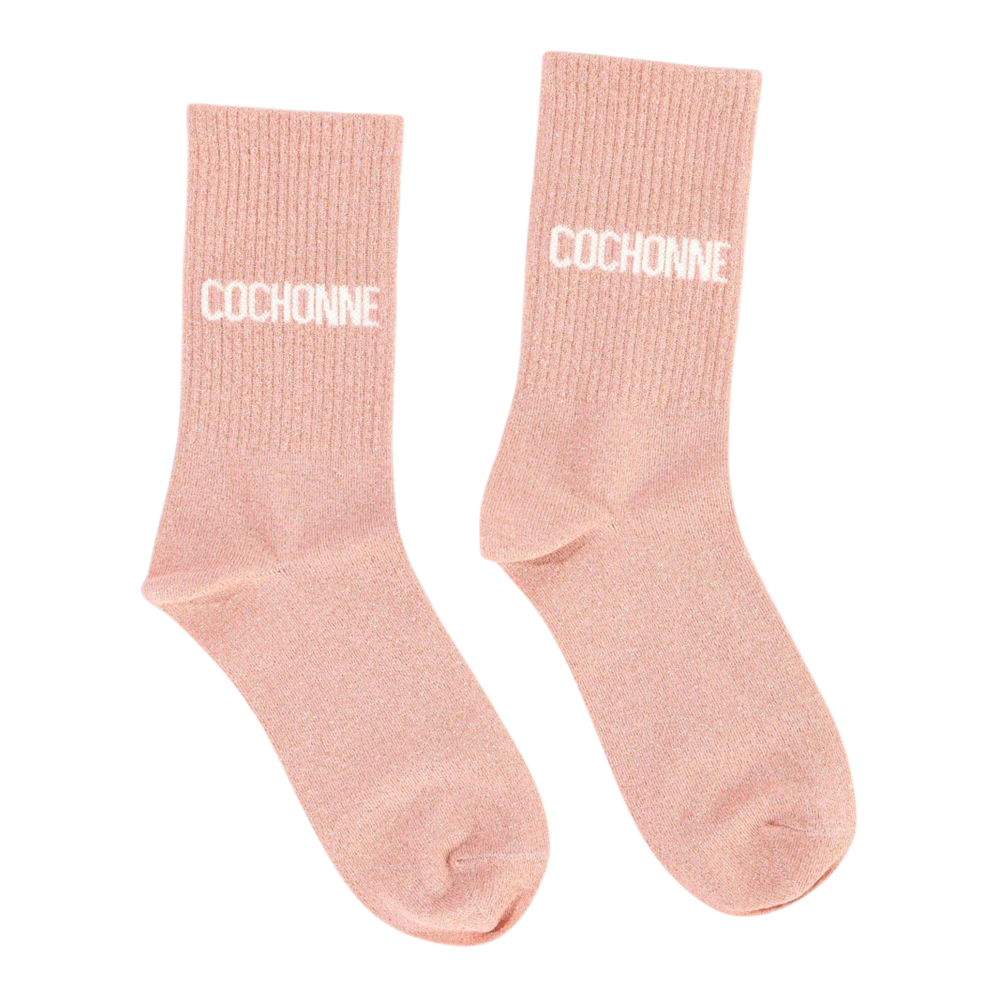 Chaussettes à Paillettes BICHETTE Noir - Chaussettes Message Humoristique Femme Cadeau Original