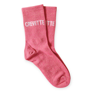 Chaussettes Message roses à paillettes