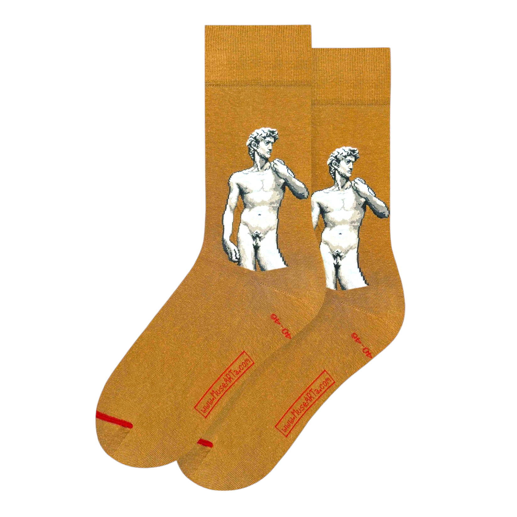 Clemente Papi - Chaussettes Moulage en plâtre du David et de la feuille de figuier de Michel-Ange