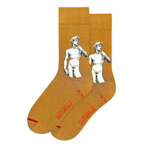 Clemente Papi - Chaussettes Moulage en plâtre du David et de la feuille de figuier de Michel-Ange