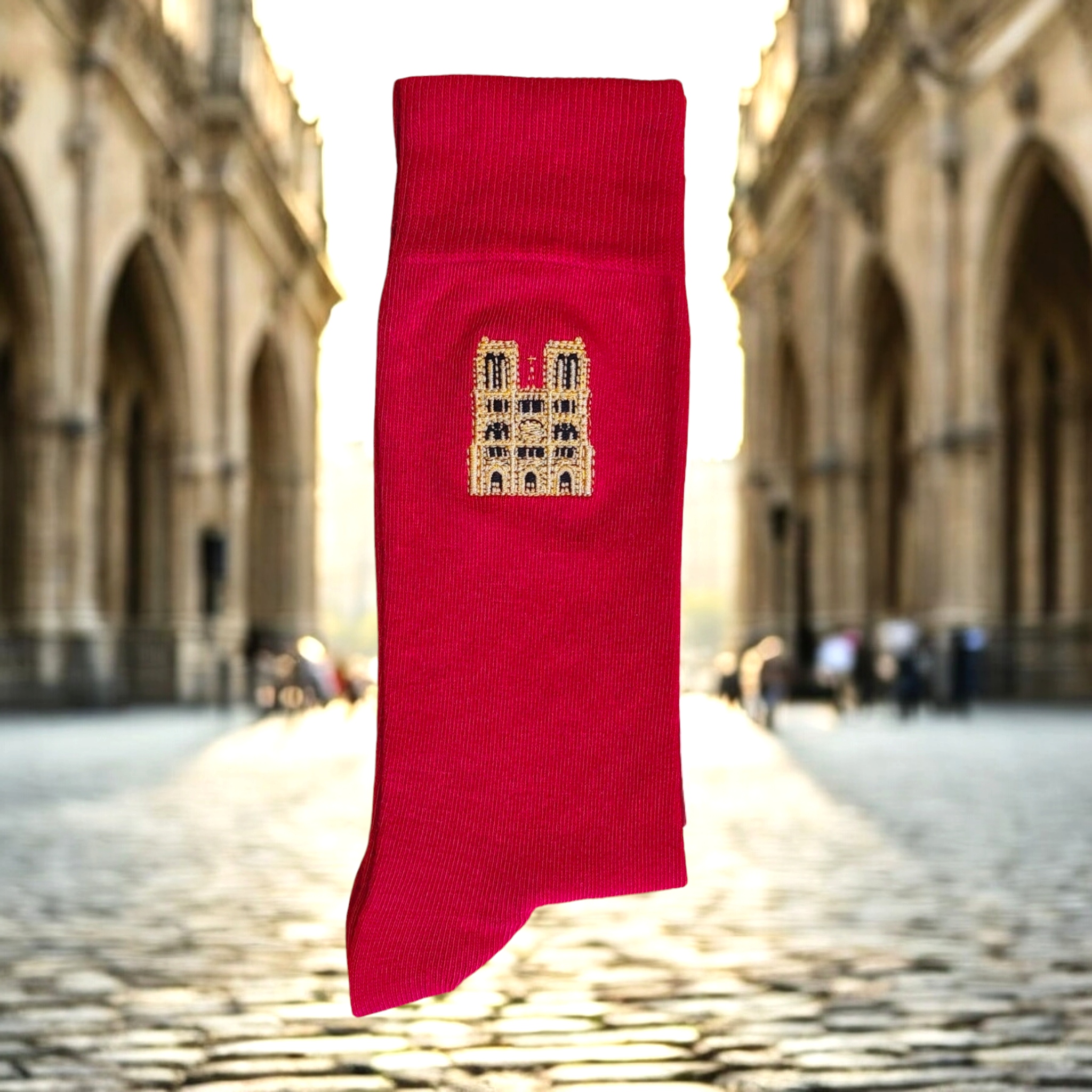Chaussettes Brodées Notre Dame De Paris