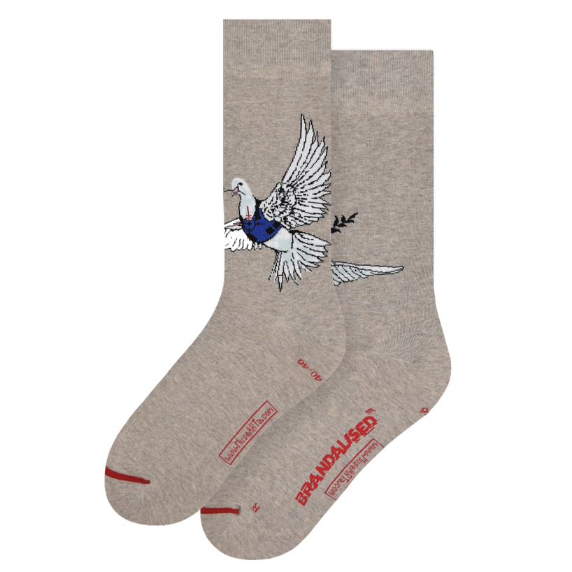 LES ARTISTIQUES - BANKSY GRAFFITI - CHAUSSETTES COLOMBE DE LA PAIX