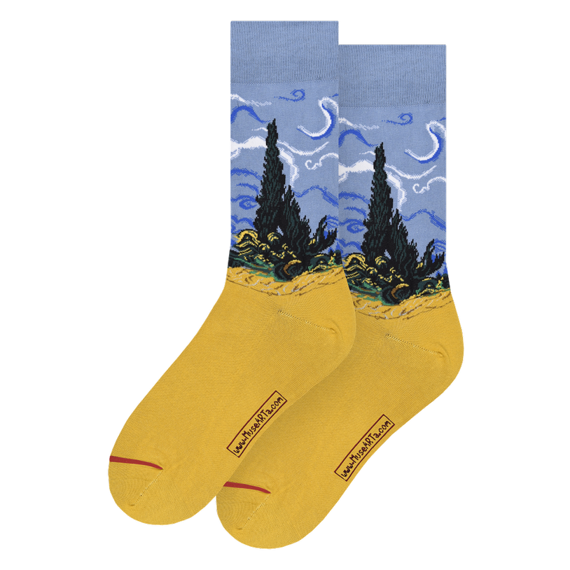 Les Artistiques - Vincent Van Gogh - Chaussettes Champ De Ble Avec Cypres