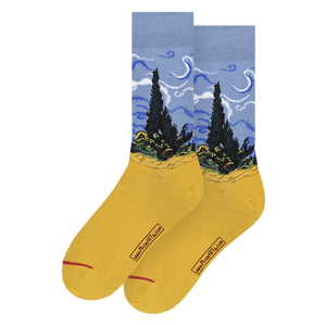 Les Artistiques - Vincent Van Gogh - Chaussettes Champ De Ble Avec Cypres