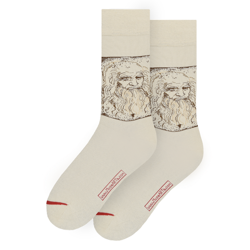 Les Artistiques - Leonardo De Vinci - Chaussettes Autoportrait
