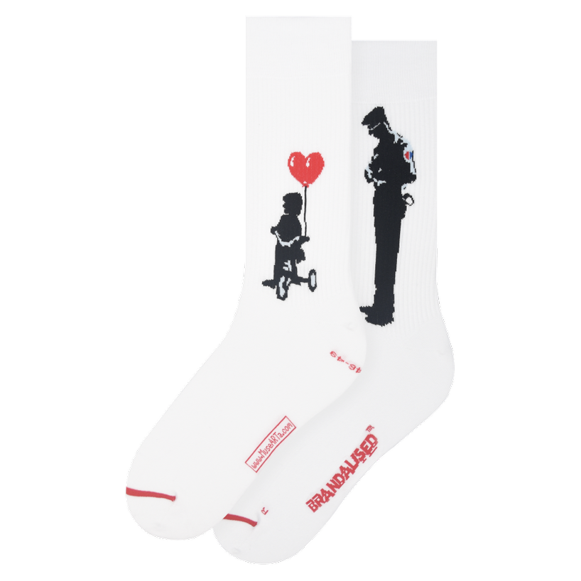 LES ARTISTIQUES - BANKSY GRAFFITI - CHAUSSETTES COP TRICYCLE