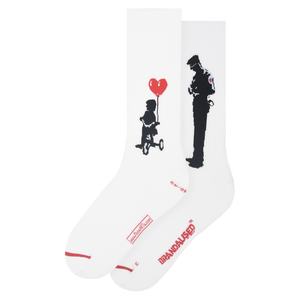 LES ARTISTIQUES - BANKSY GRAFFITI - CHAUSSETTES COP TRICYCLE