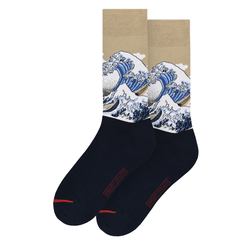 LES ARTISTIQUES - KATSUSHIKA HOKUSAI - CHAUSSETTES LA GRANDE VAGUE AU LARGE DE KANAGAWA