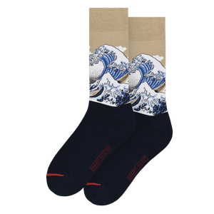 LES ARTISTIQUES - KATSUSHIKA HOKUSAI - CHAUSSETTES LA GRANDE VAGUE AU LARGE DE KANAGAWA