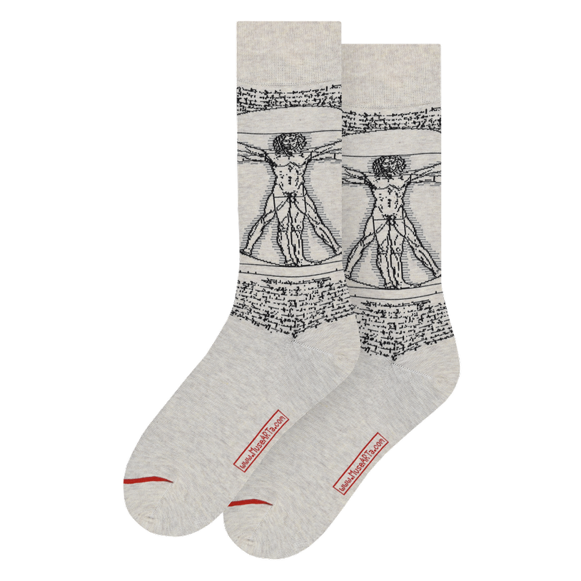 Les Artistiques - Leonardo De Vinci - Chaussettes Homme De Vitruve