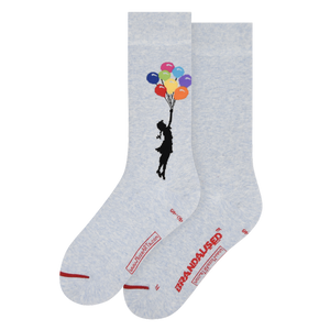 Banksy Graffiti - Chaussettes Fille Flottant Au Loin