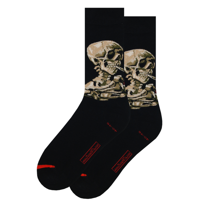Vincent Van Gogh - Chaussettes Crâne De Squelette Fumant Une Cigarette