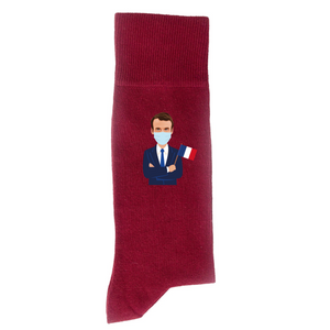 MACRON MASQUÉ - CHAUSSETTES 2022 - ROUGE