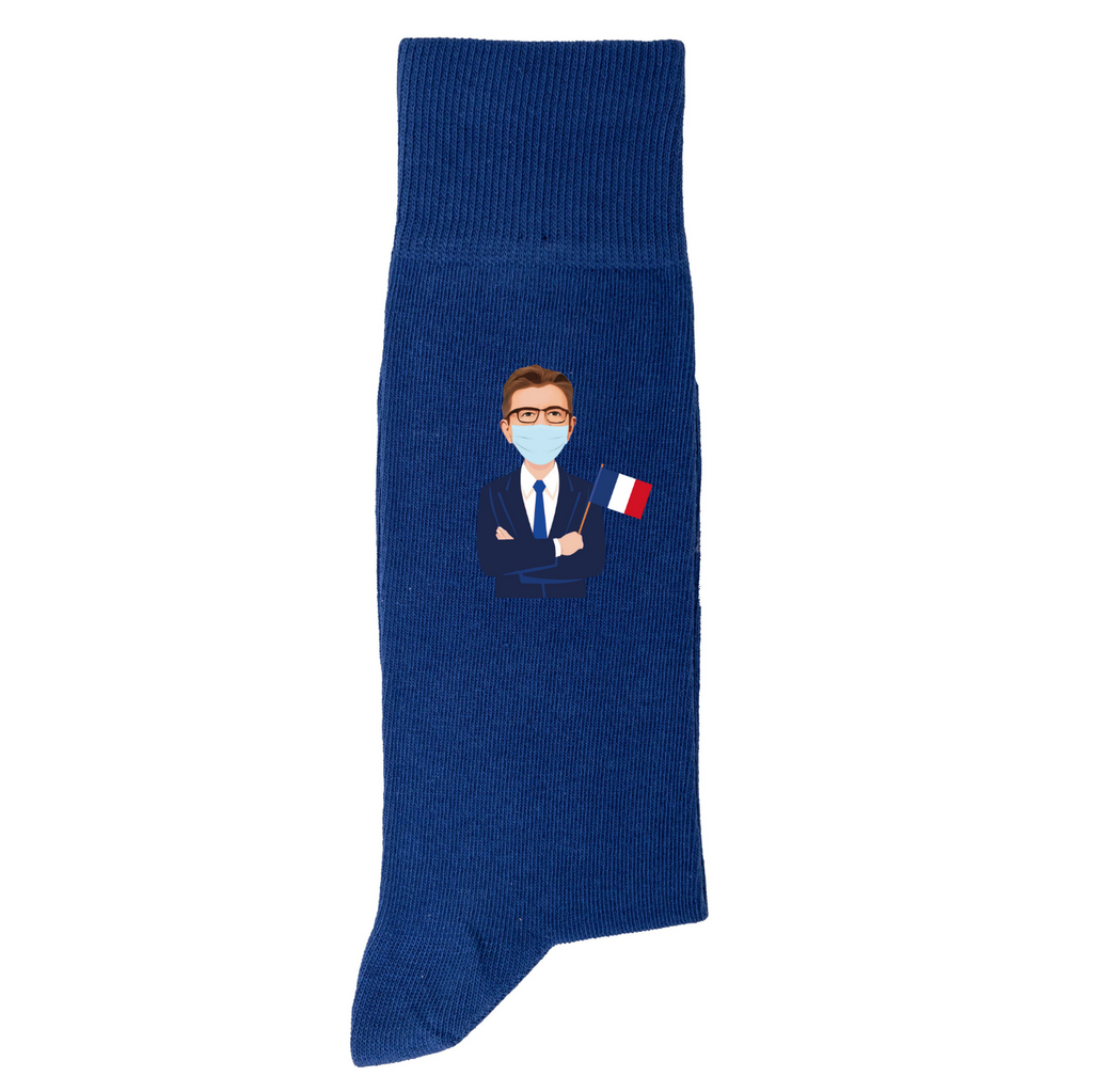Mélenchon Masqué - Chaussettes 2022 - Bleu