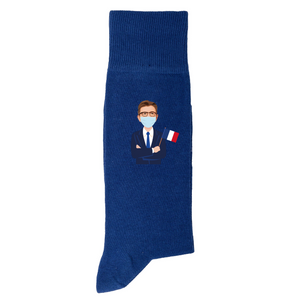 MÉLENCHON MASQUÉ - CHAUSSETTES 2022 - BLEU