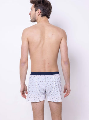 Le Confetti - Caleçon Brodé En Coton Blanc, Bleu, Rouge, Jaune