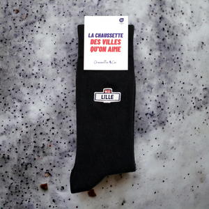 BRODERIE - LES VILLES QU'ON AIME - CHAUSSETTES LILLE