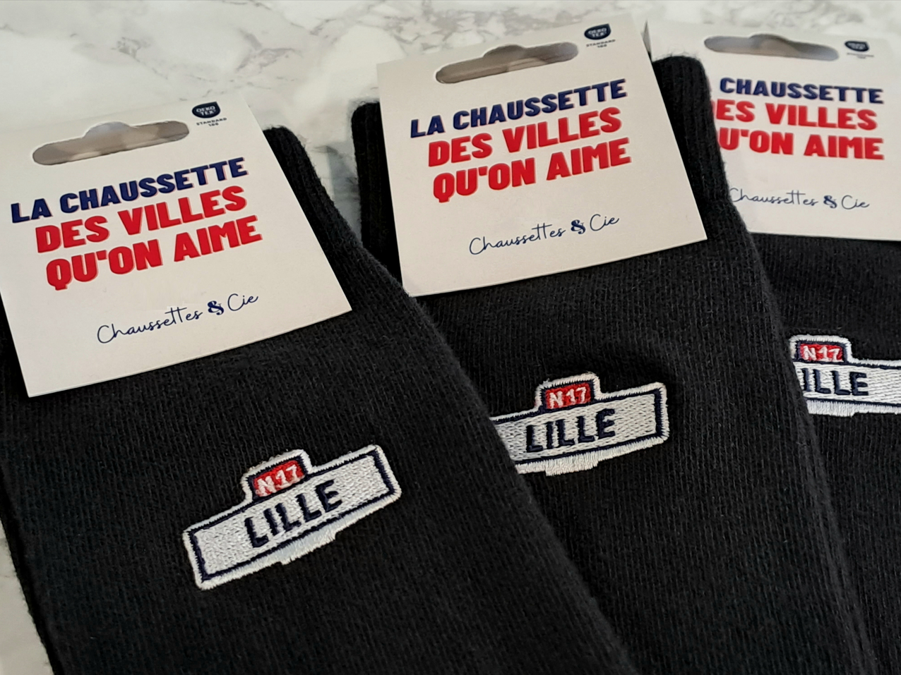 BRODERIE - TERRITOIRE NORD - CHAUSSETTES LILLE