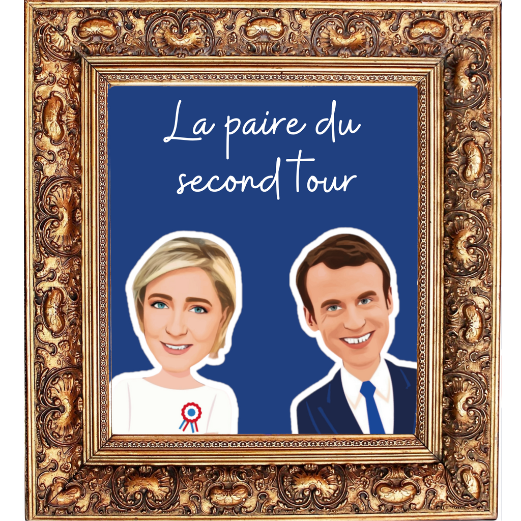 La Paire Du Second Tour - Le Pen Et Macron - Bleu