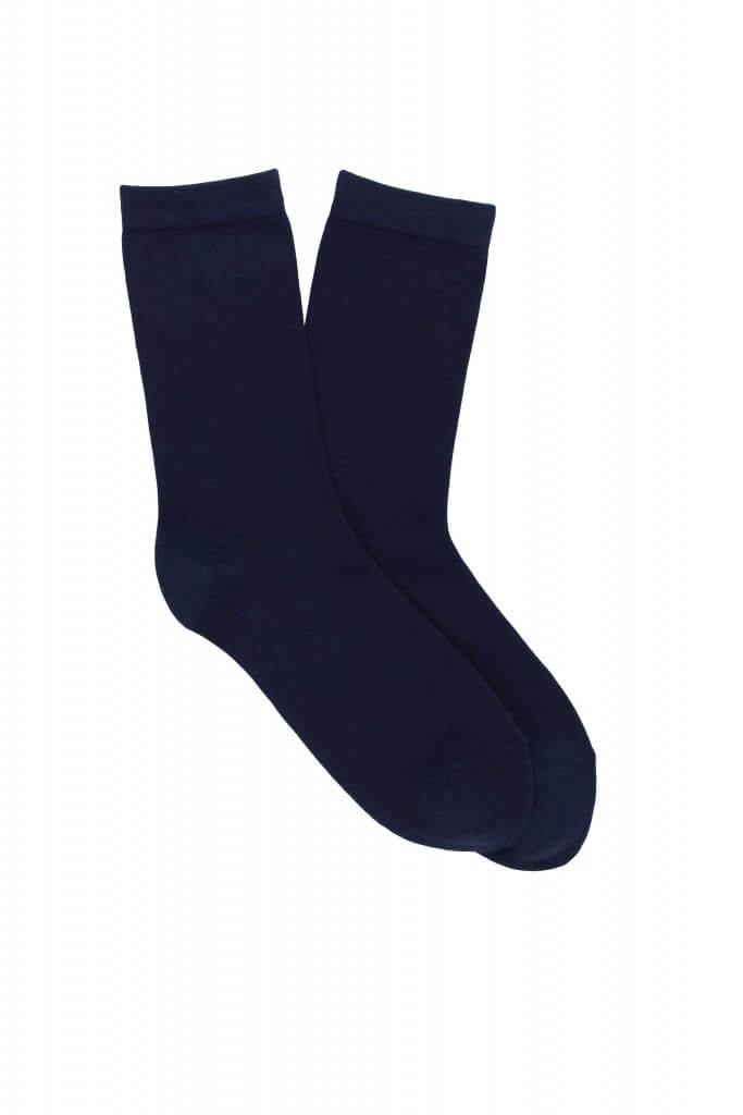 LES UNIES - CHAUSSETTES BLEU PROFOND - COTON BIO - 36/41