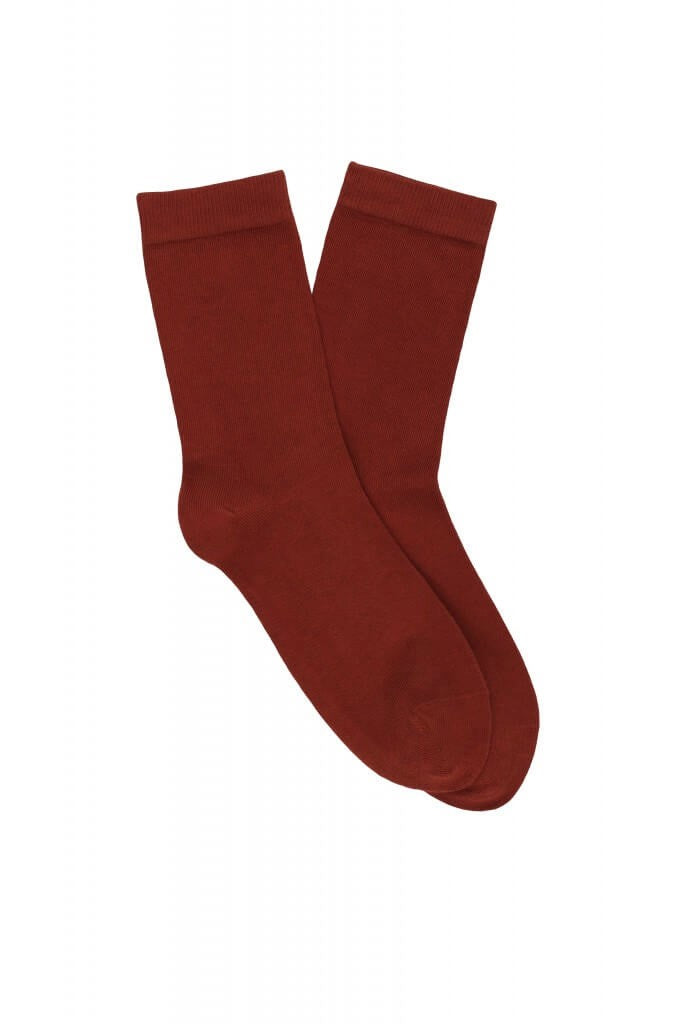 LES UNIES - CHAUSSETTES BORDEAUX - COTON BIO - 36/41