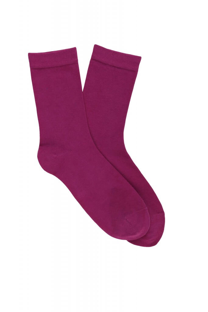 LES UNIES - CHAUSSETTES ROSE FUSHIA - COTON BIO - 36/41