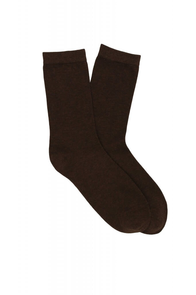 LES UNIES - CHAUSSETTES MARRON - COTON BIO - 36/41