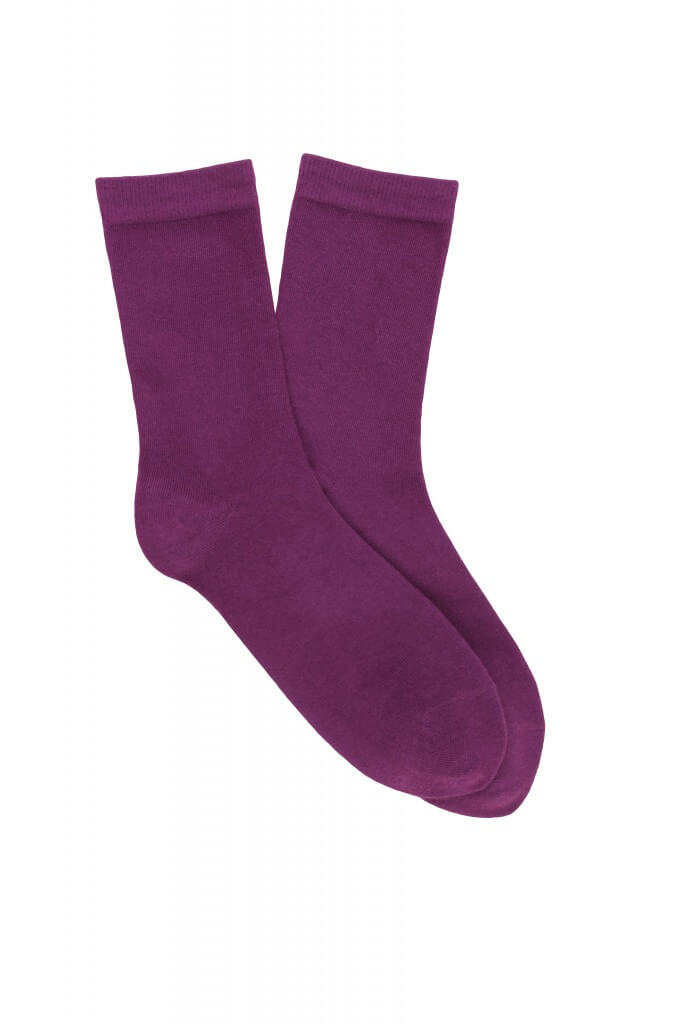 LES UNIES - CHAUSSETTES VIOLET - COTON BIO - 36/41