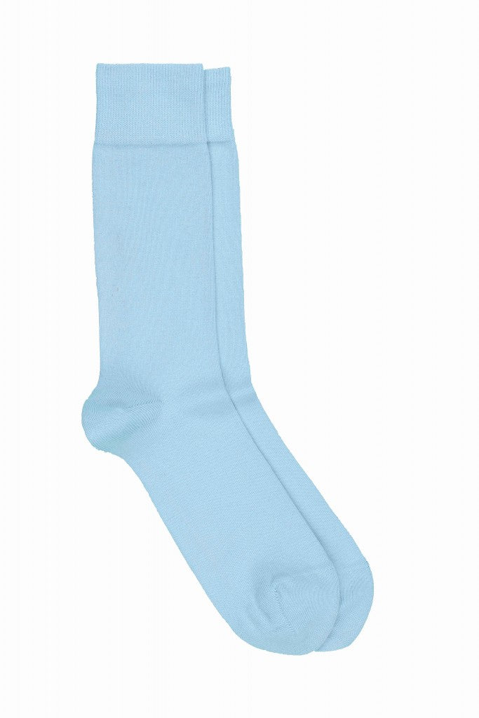 LES UNIES - CHAUSSETTES BLEU CIEL - COTON BIO - 39/45