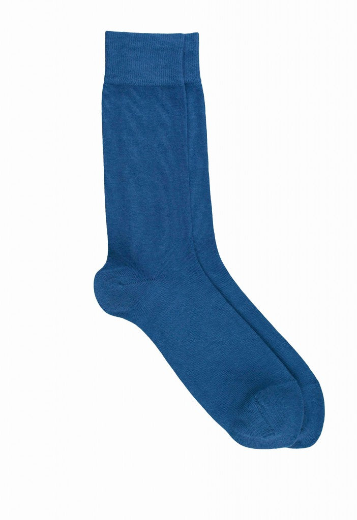 LES UNIES - CHAUSSETTES BLEU INTENSE - COTON BIO - 39/45