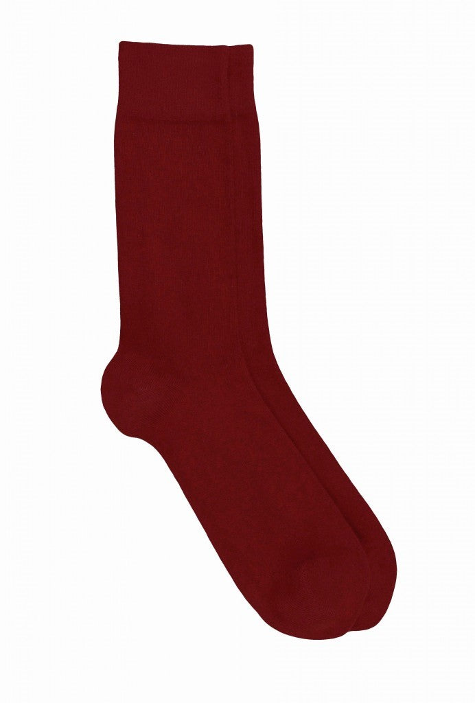 LES UNIES - CHAUSSETTES BORDEAUX - COTON BIO - 39/45