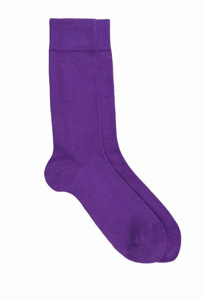 LES UNIES - CHAUSSETTES MAUVE - COTON BIO - 39/45