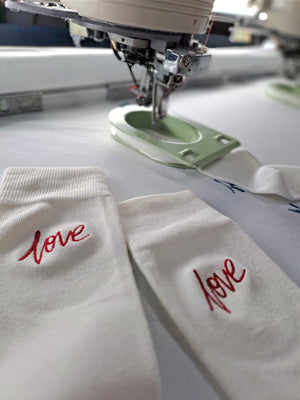 Chaussettes Dépareillées Love & Coeur - Blanc Et Rouge