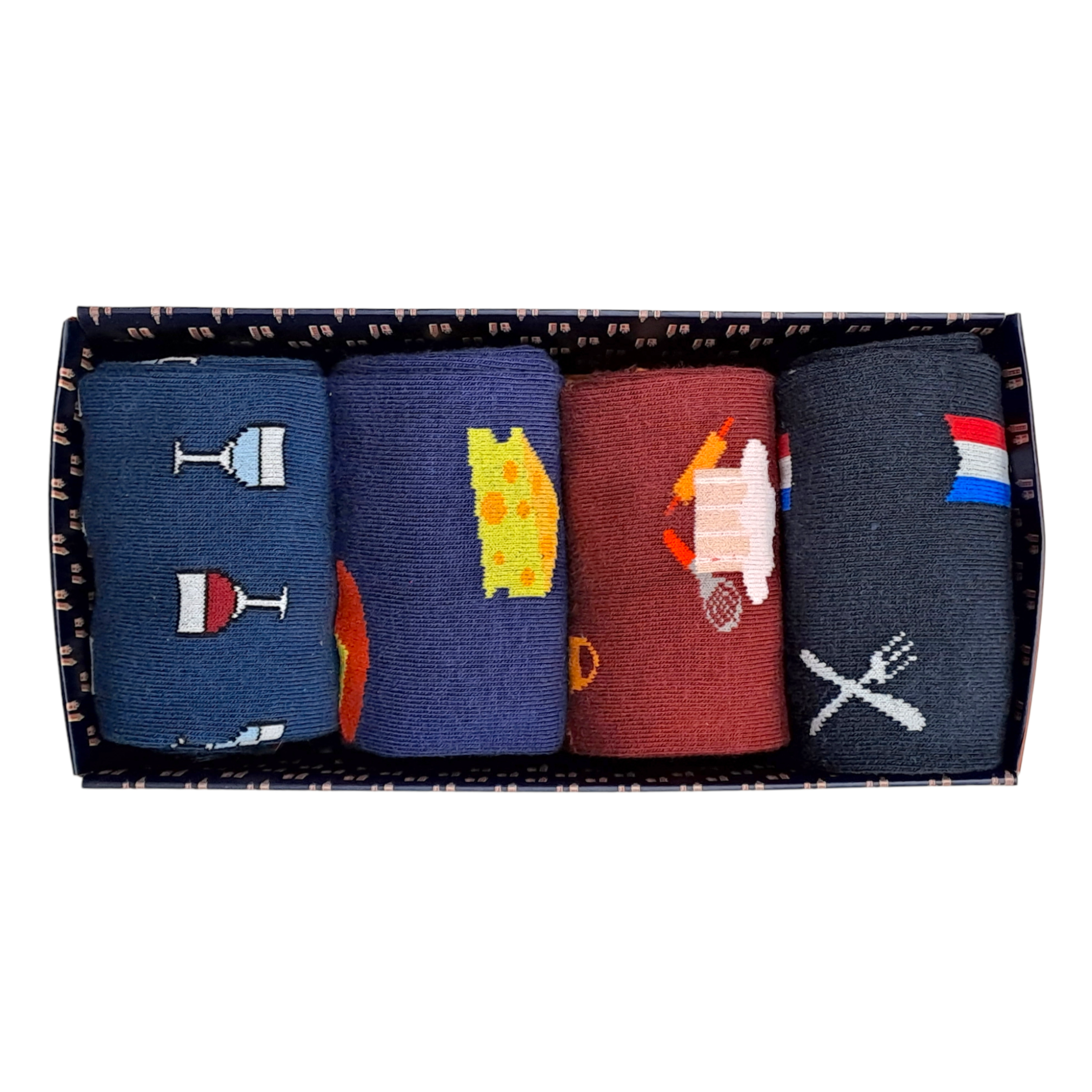 BOX CADEAU 4 PAIRES DE CHAUSSETTES - FRENCH TOUCH - PASSION RESTO