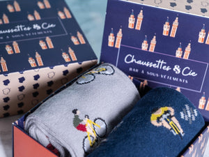 BOX CADEAU 2 PAIRES DE CHAUSSETTES - TERRITOIRE NORD - LA PASSION DU VÉLO