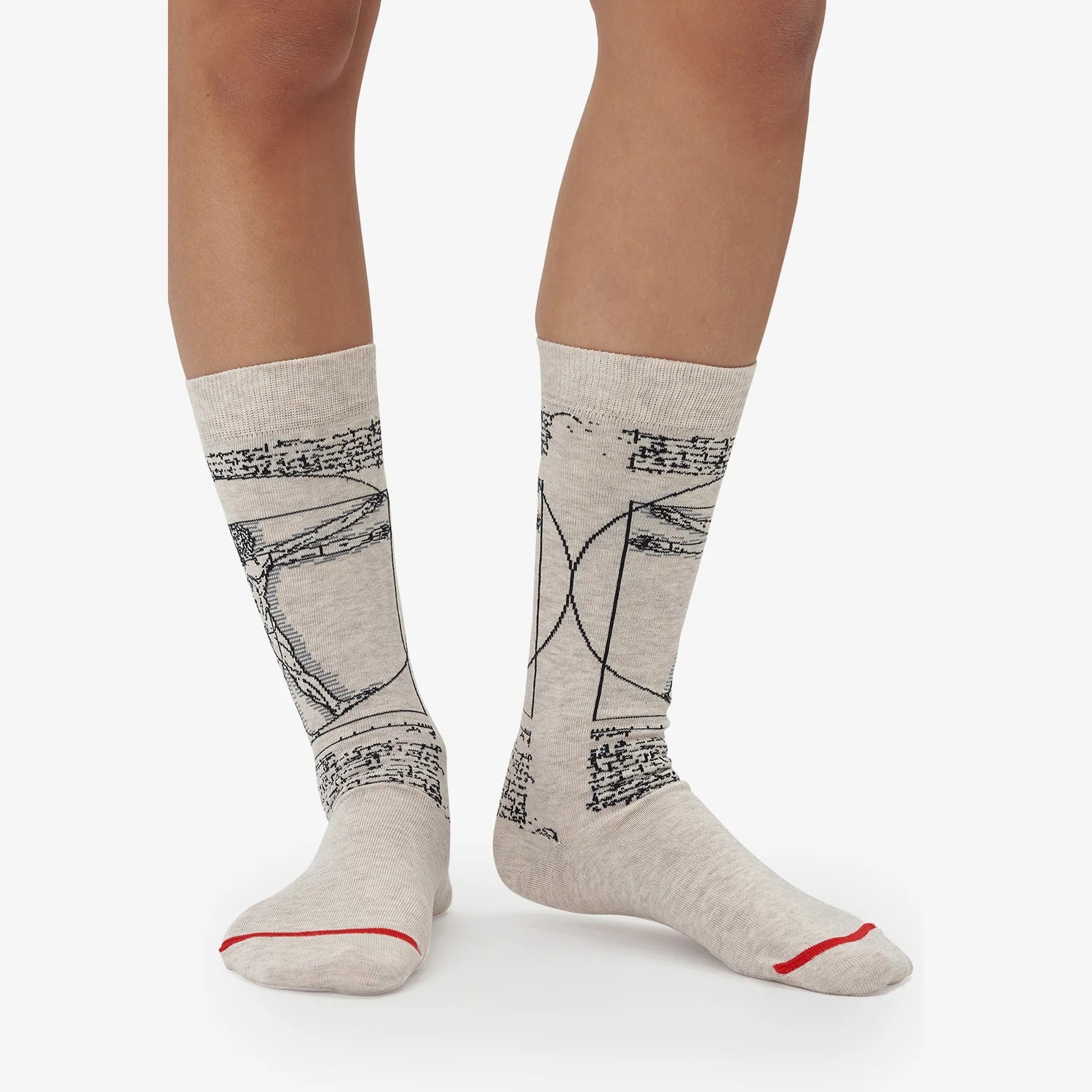 Les Artistiques - Leonardo De Vinci - Chaussettes Homme De Vitruve