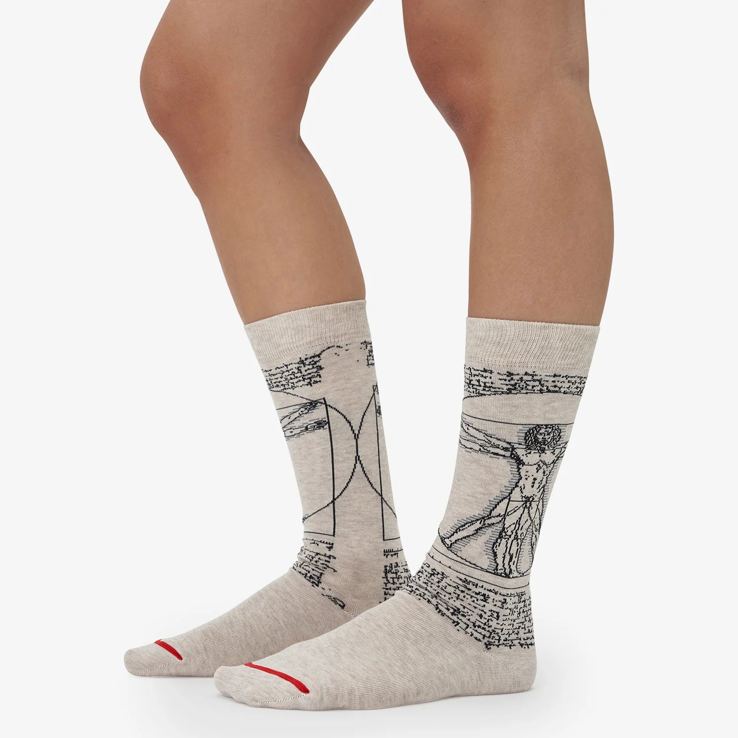 Les Artistiques - Leonardo De Vinci - Chaussettes Homme De Vitruve