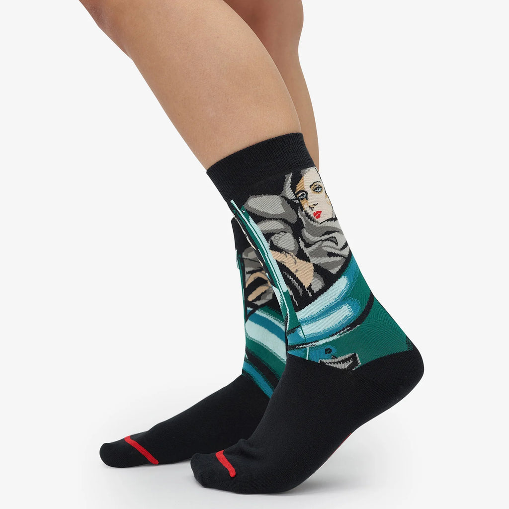 LES ARTISTIQUES - TAMARA DE LEMPICKA - CHAUSSETTES TAMARA EN BUGATTI VERTE