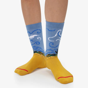 Les Artistiques - Vincent Van Gogh - Chaussettes Champ De Ble Avec Cypres